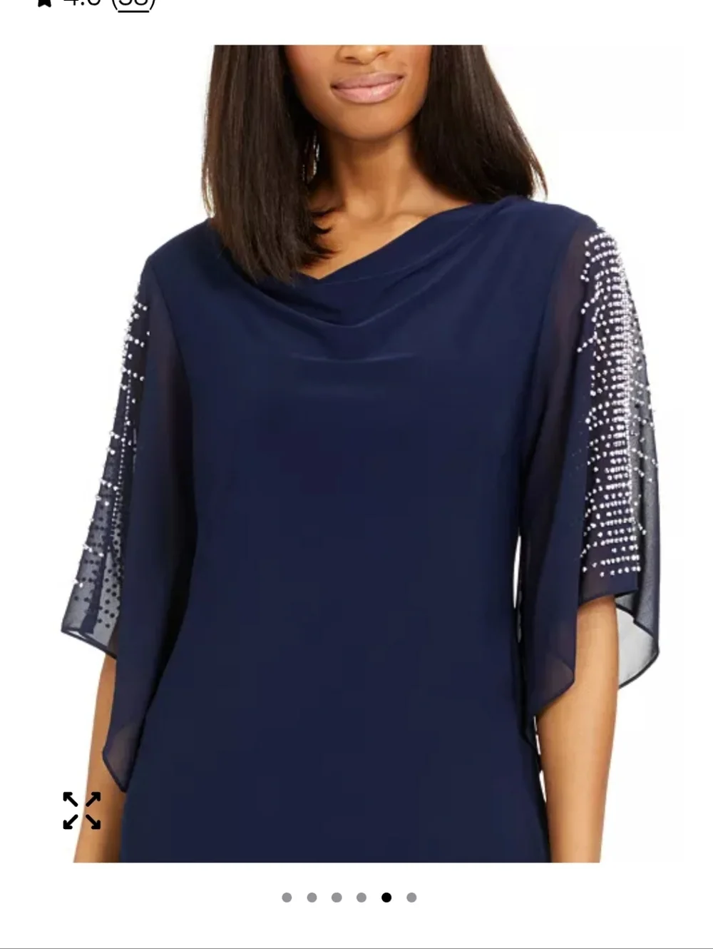 MSK Embellished Split-sleeve Sheath Dress - Picture 5 of 10